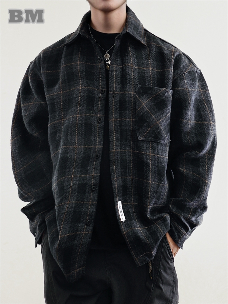 Flannel Shirt Lined - Мужские фланелевые рубашки, американская винтажная уличная