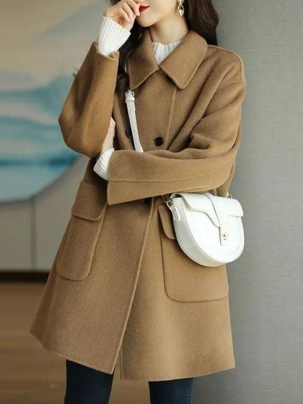 Стильное шерстяное пальто сред – обзор и цена Wool Coat Peacoat