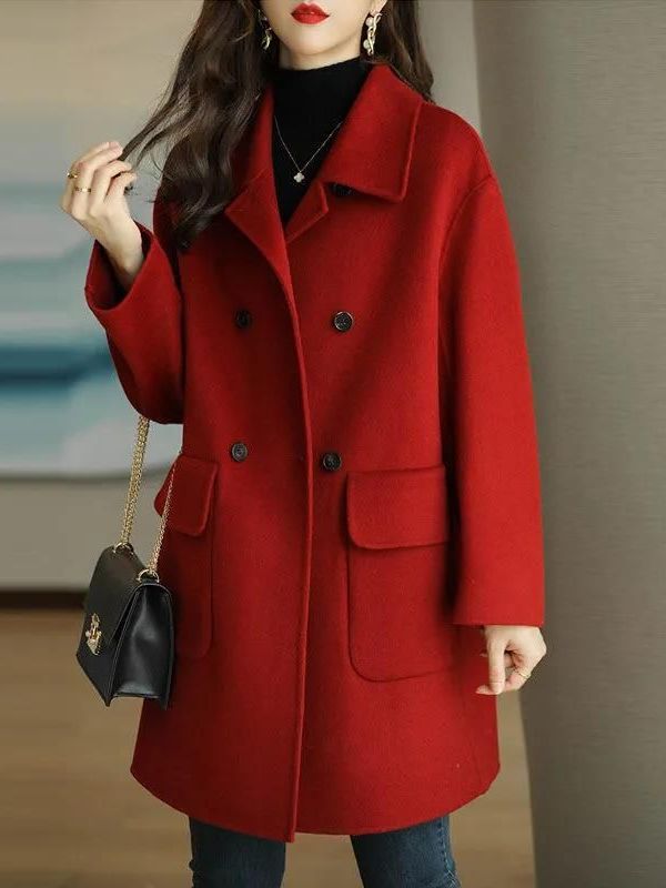 Стильное шерстяное пальто сред – обзор и цена Wool Coat Peacoat