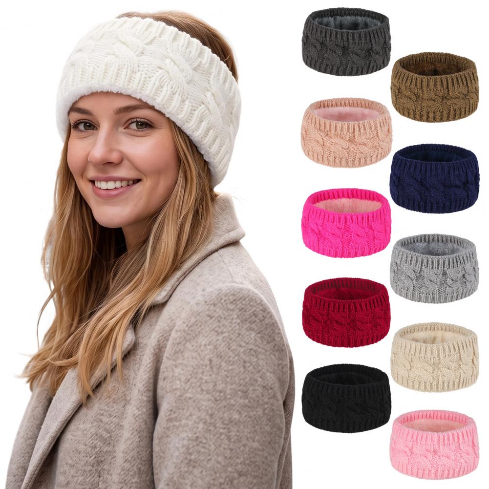 Зимняя вязаная повязка на голо – обзор и цена Fleece Ear Warmer Band