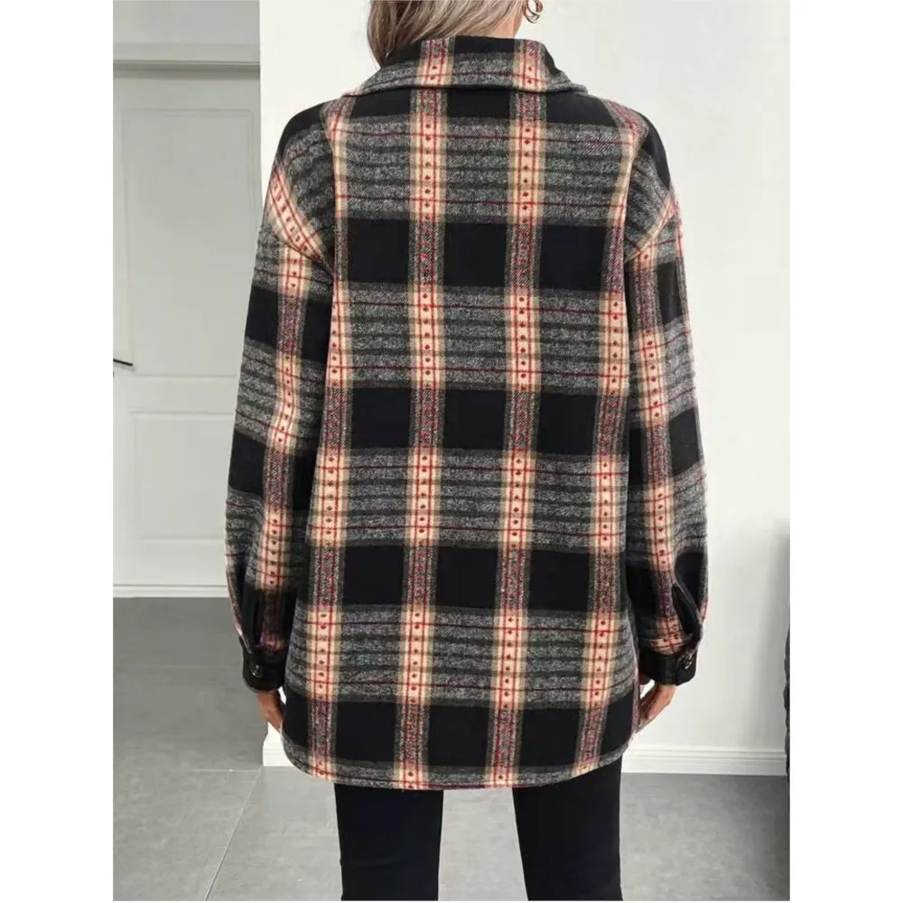 Осенне-зимняя женская модная к – обзор и цена Flannel Shirt Lined